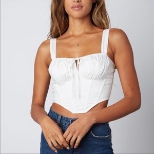 Cotton Candy LA white corset , new with tags